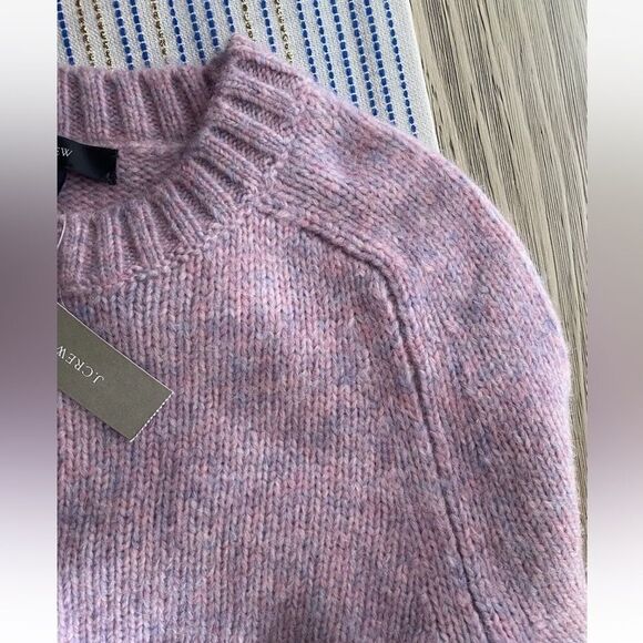 J. CREW Sweater Womens Sz XXS Pink  Cozy Chunky Wool Blend NWT - Picture 6 of 12